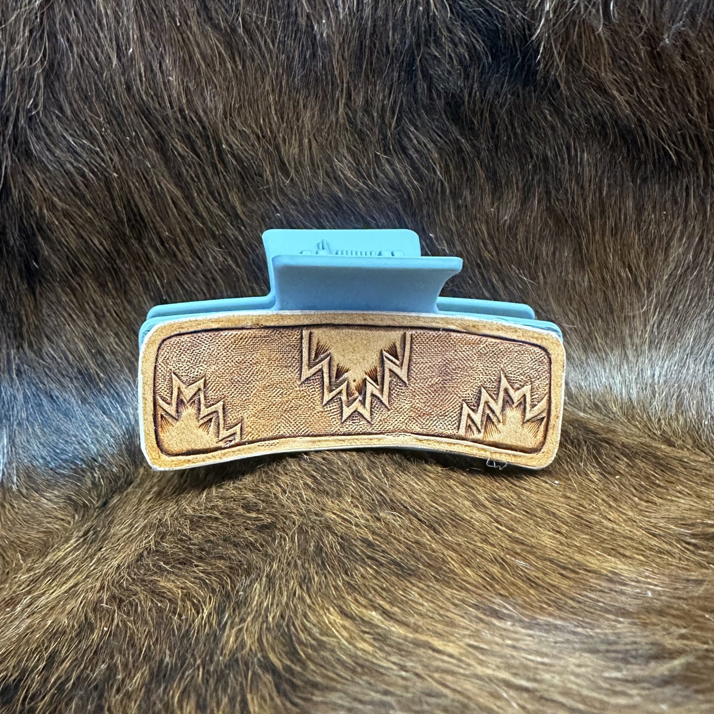 Aztec Leather Claw Clip - Prairie Buffalo