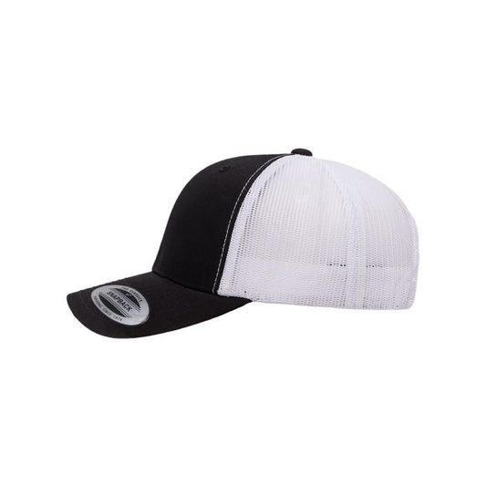 Black and white cap on a white background