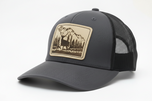 Elk with Mountains Hat
