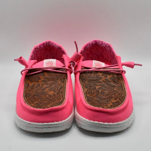 Slip on Shoes with Sunflower Tooled Tops - Prairie Buffalo