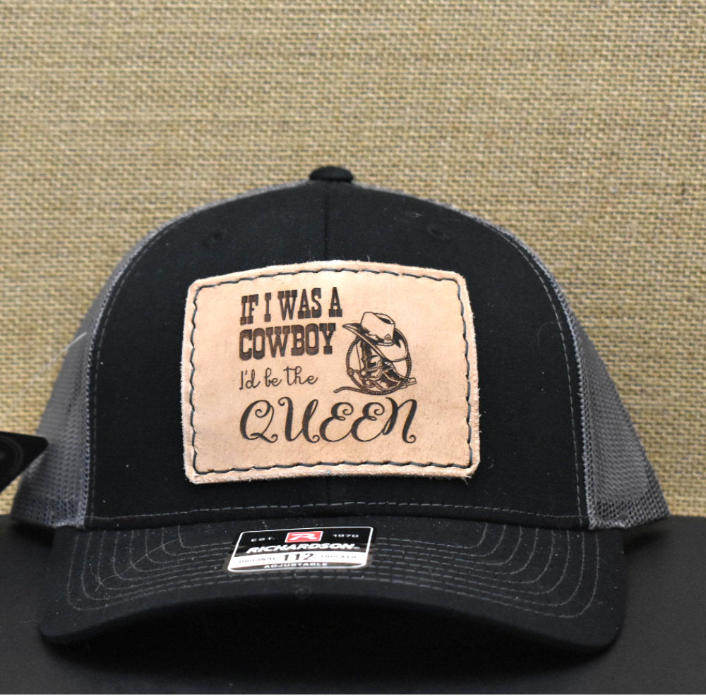 if i was a cowboy i'd be the queen leather patch sewn onto a richardson 112 hat - Prairie Buffalo