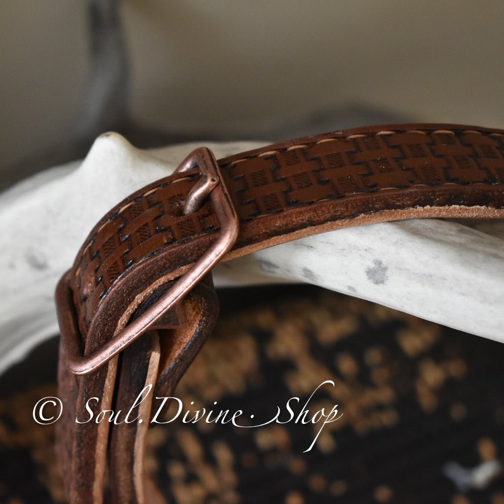 Leather Dog Collar - Hand Tooled - Soul Divine