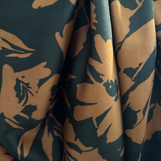 Black & Brown Floral Wild Rag - Prairie Buffalo
