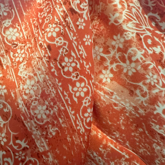 Peach Floral Wild Rag - Prairie Buffalo