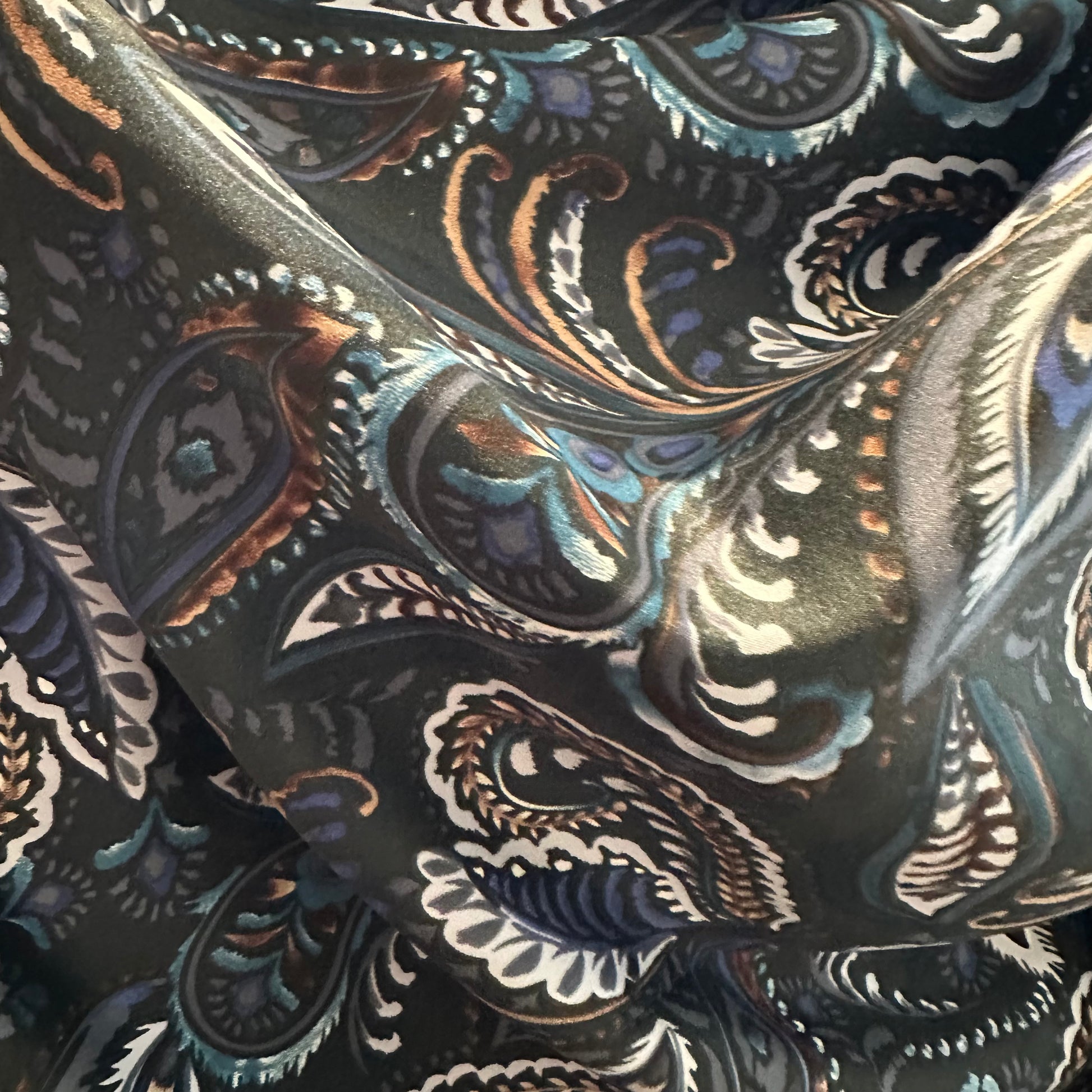Blue Paisley Wild Rag - Prairie Buffalo