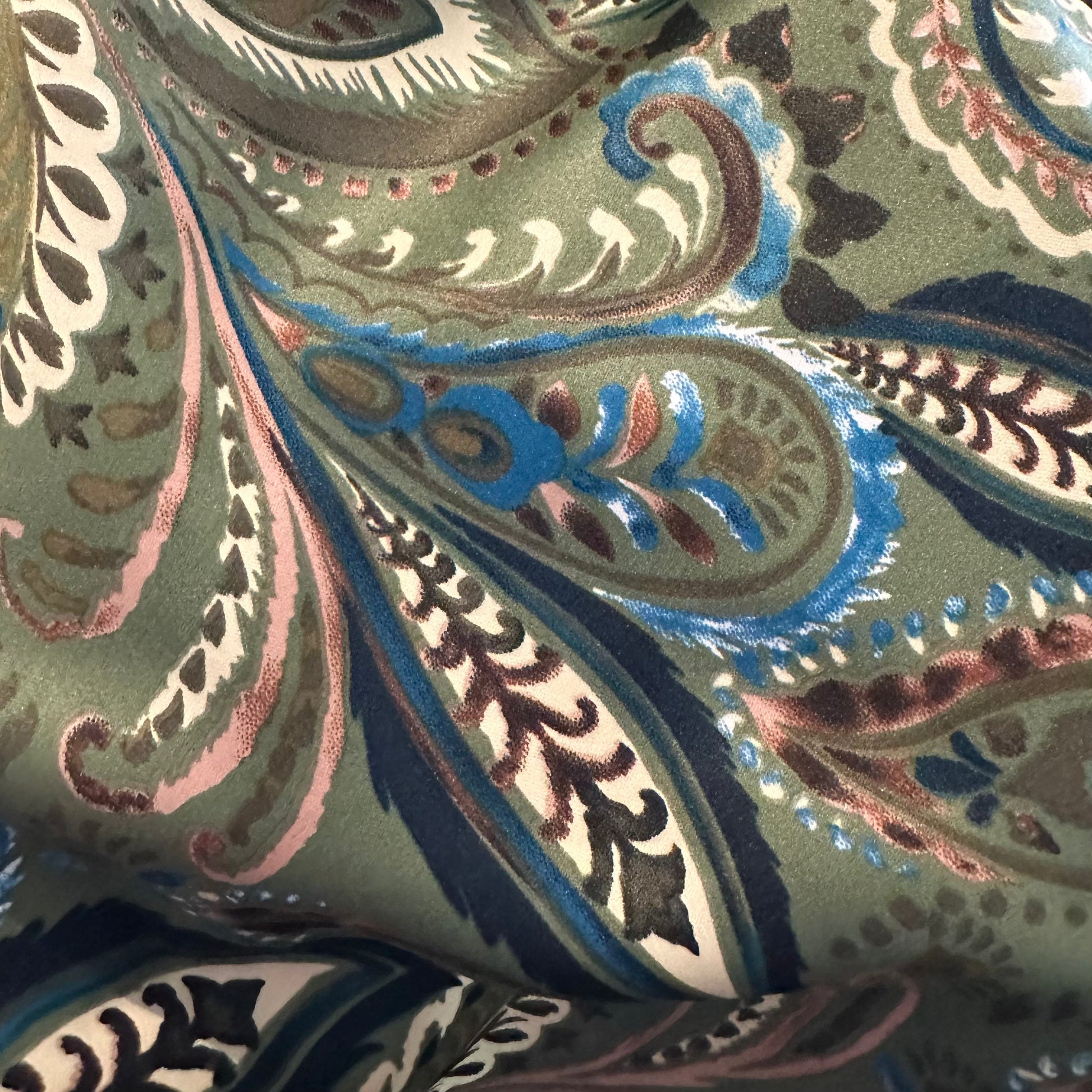 Green Paisley Wild Rag - Prairie Buffalo