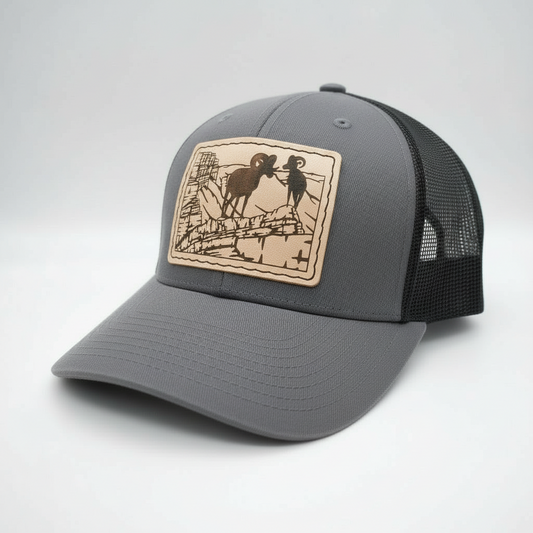 Bighorn Sheep Hat on Mountain