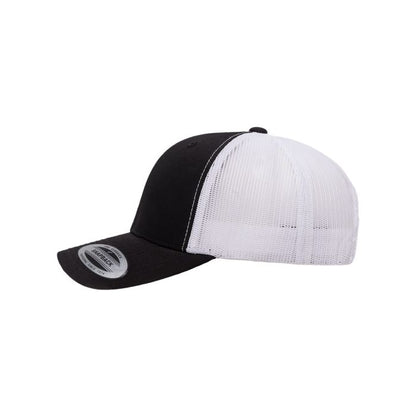 Black and white cap on a white background
