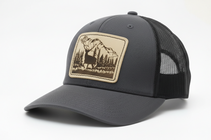 Elk with Mountains Hat