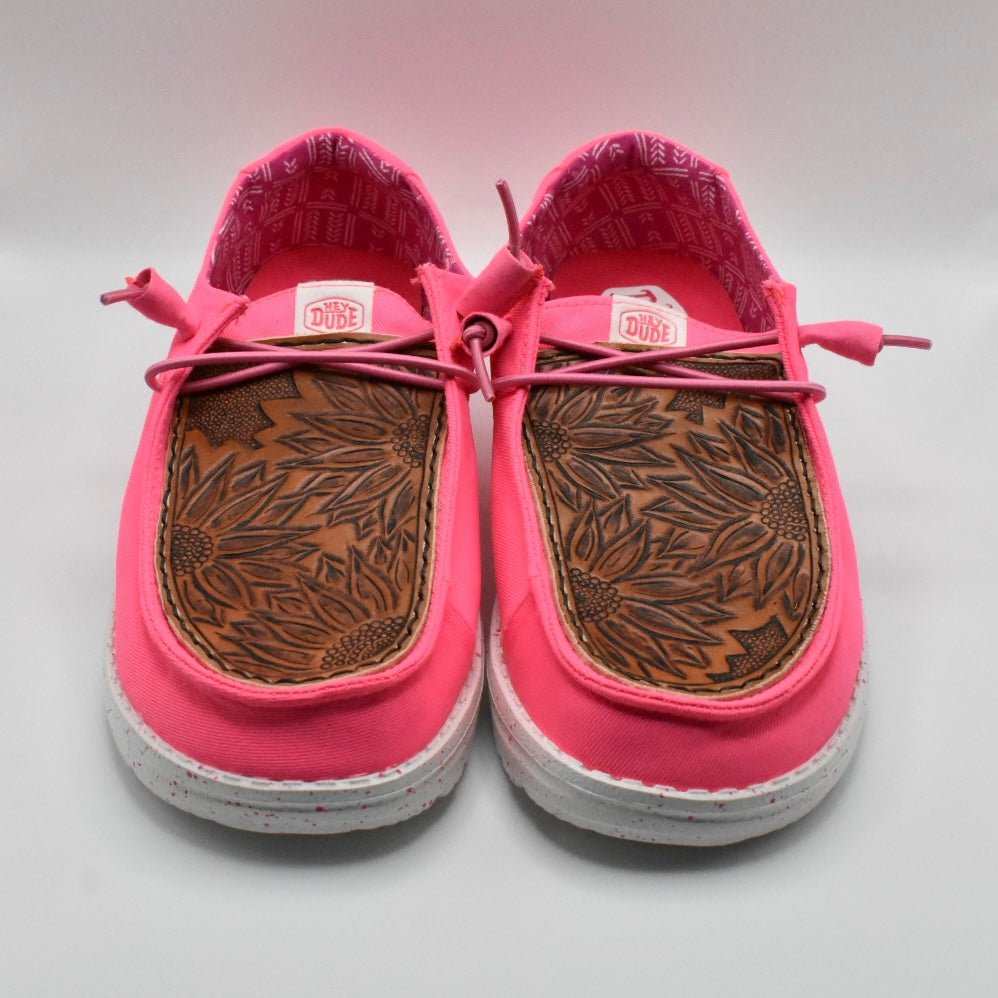 Slip on Shoes with Sunflower Tooled Tops - Prairie Buffalo