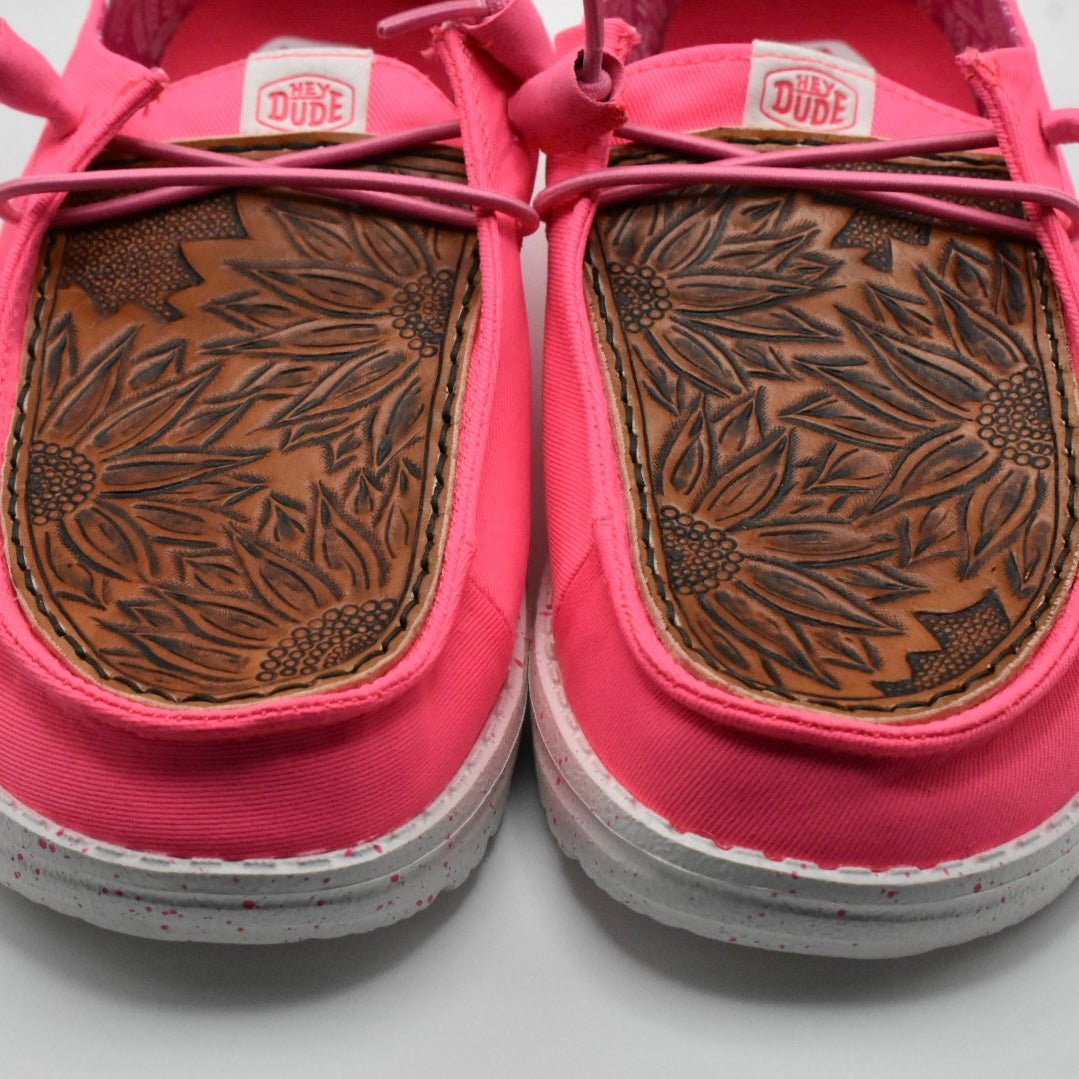 Slip on Shoes with Sunflower Tooled Tops - Prairie Buffalo