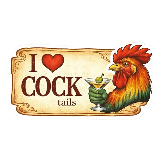 I Love COCKtails Sticker
