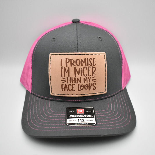 I Promise I'm Nicer Than My Face Looks Hat - Prairie Buffalo