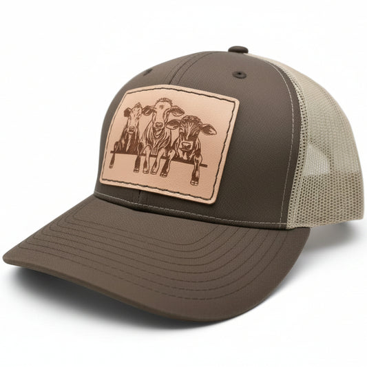 Three Calves on Fence Hat - Prairie Buffalo