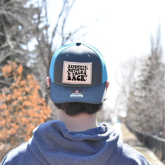 Leather Hat Patches - Expensive, Difficult, Talks Back  - Prairie Buffalo
