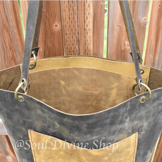 Leather Tote Bag - Oil Tan - Soul Divine