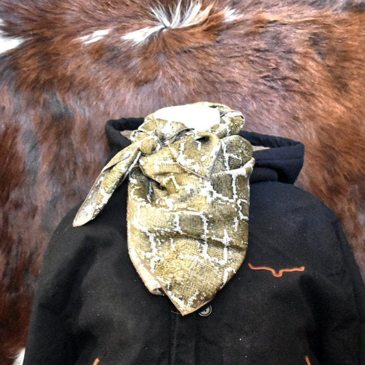 Snake Skin Print Wild Rag - Prairie Buffalo